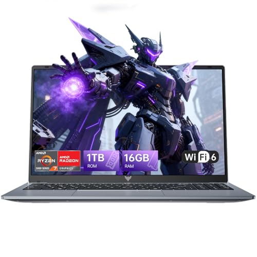 Tivique Laptop, 15.6 Inch Notebook, Ryzen 7 5825U, Up to 4.5 GHz, 16 GB RAM, 1TB SSD, NVMe PCIe 3.0, WiFi6, IPS 1920 x 1080, FHD Screen, HDMI