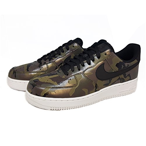 Nike AIR Force 1 '07 LV8 Mens Fashion-Sneakers 823511-201_8.5 - Medium Olive/Black-Baroque Brown-Sequoia