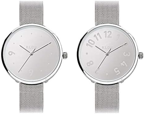 KLON NINE-SIX 38mm 腕時計 メッシュベルト シルバー ペアウォッチ カップル シンプル ユニセックス おしゃれ レディース メンズ 日本製 ムーブメント 生活防水 (ペアセット)