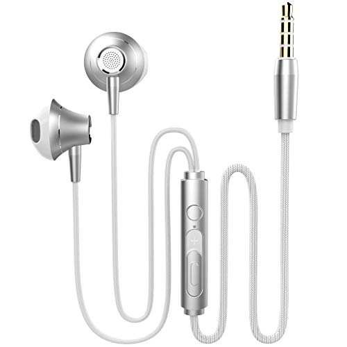 Earbuds Headphones in-Ear Earphones with Mic for Cellphones MP3 Player and Fits All 3.5mm Interface Device