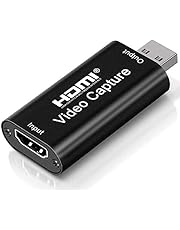 4K HDMI Video Capture Card, Cam Link Card Game Capture Card Audio Capture Adapter HDMI to USB 2.0 Record Capture Device for Streaming, Live Broadcasting, Video Conference, Teaching, Gaming