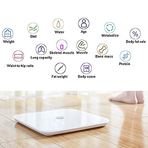 PowMax Bluetooth Body Fat Scale, WW-80 Intelligent Precision Measuring Household Scale Fat Scales Electronic Scale Healthy Adult Weighing Instrument