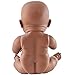 HiPlay African American Baby Doll, Lifelike Silicone Vinyl Naked Boys/Girls, Newborn Baby Dolls for Kids Toys/Nursing Practice/Teaching/Photography - Size & Gender Selectable (12