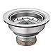 Moen 22036 3-1/2 Inch Kitchen Sink Stainless Steel Basket Strainer with Drain Assembly, Stainless primary