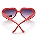 6 Neon Colors Heart Shape Party Favors Sunglasses, Multi Packs (6-Pack)