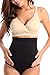 HOFISH Women Maternity Panties Over The Bump Pregnancy Underwear Black Beige Medium