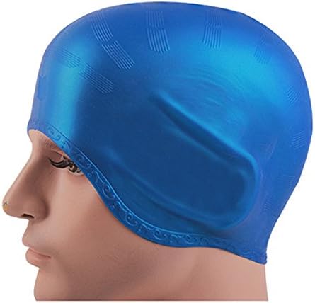SINOTECH Women Men Children Swim Pool Waterproof Silicone Diving Swimming Cap Long Hair Protection Ear Cup Swim Caps Hat