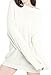 Liny Xin Women's Cashmere Oversized Loose Knitted Crew Neck Long Sleeve Winter Warm Wool Pullover Long Sweater Dresses Tops (Model 2, Beige)