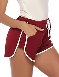 iClosam - Pantalones cortos de pijama para mujer, de algodón, con bolsillos, tallas S-XXL