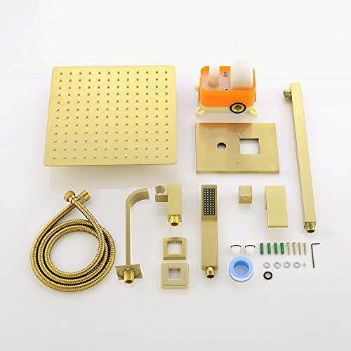 KOJOX 12 Inch Shower System with High Pressure Rainfall Shower Head