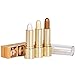 3 Colors Illuminator Highlighter Makeup Sticks Cosmetics Whitening Cream Contour Concealer Sticks Shimmer Foundation Stick Face Cheeks Eye Nose Highlight Concealer Pen，Gold, silver and brown (3 PCS)
