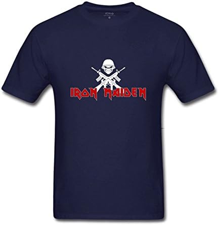Iron Maiden Men's T shirt Large Navy Blue