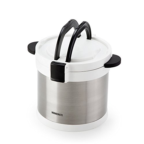 Homemate Vacuum Insulated Non-Electric Thermal Cooker, Double Wall Stainless Steel