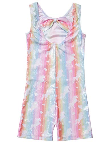 Toddler Gymnastics Leotards Colorful Rainbow Unicorn Outfits Activewear