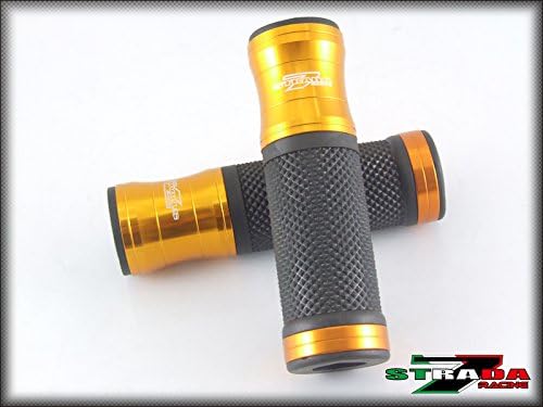 Strada 7 Racing CNC Aluminum Hand Grips Gold For Yamaha YZF R6