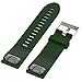 TUSITA Replacement Silicone Strap Band WristBand Accessory For Garmin Fenix 5S With Screen Protector(Olive)