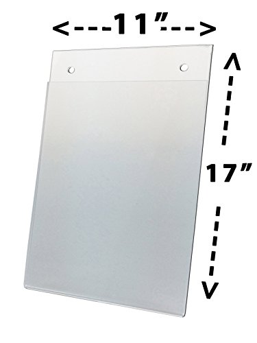 NuDell 38017Z Clear Plastic Sign Holder, Wall Mount, 11 x 17