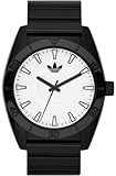 Adidas Men's Santiago ADH2715 Black Rubber Quartz Watch with White Dial