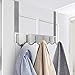 Over The Door Hanger Hook, Stainless Steel Heavy Duty Organizer Hooks Hanger, 6 Hooks Rack for Heavy Coat, Big Bags, Towel, Robe