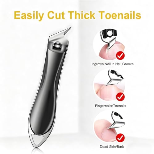 Electric Nail Clipper Set, Includes a 3 in 1 Automatic Nail Clipper + an Angled Nail Clipper for Babies, Children, Adults and Elderly, Ideal for All Nail Care Needs, White