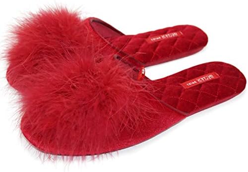 feather pom pom slippers