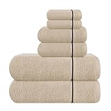 MyOwn Ultra Soft 6 Pack Cotton Towel Set, Contains