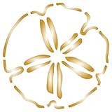 Sand Dollar Stencil - 3.25 x 3.25 inch (S) - Reusable Sea Ocean Nautical Seashore Reef Stencils for Painting - Use on Walls, Floors, Fabrics, Glass, Wood, and More…
