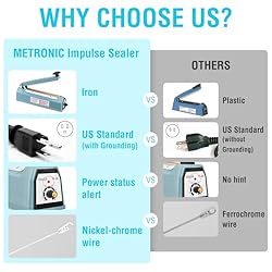 METRONIC Impulse Sealer, Heat Sealer Machine with