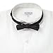 Isaac Mizrahi Boy's 100% Cotton Long Sleeve Wing Tip Collar Tuxedo Shirt with Bowtie