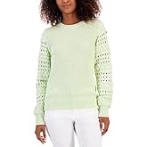 International Concepts Womens Mixed Knit Sweater Lime Spray X-Large