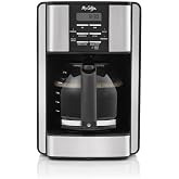 Mr. Coffee 12-Cup Programmable Coffee Maker Black/Stainless Steel: Drip, Automatic Shut-Off, Dishwasher-Safe Parts