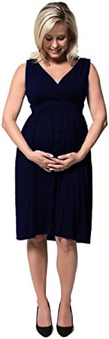 Dressed to Deliver 3 in 1 Labor Gown/Delivery Gown and Perfect Maternity Hospital Gown by (3XL, Navy)