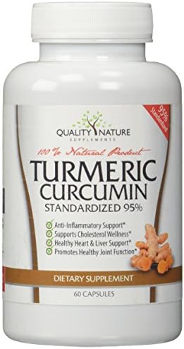 Turmeric - Curcumin Capsules - 95% Standardized to 450 Mg Per Serving Quality Nature 100% Natural Turmeric Supplement Made in Usa. 60 Veggie Turmeric Capsules Is a Complete 30 Days Supply. Turmeric Curcumin Pure Health Provider.
