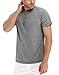 Mr.Zhang Men's Casual Slim Fit Short Sleeve Henley T-Shirts Cotton Shirts Gray-US L