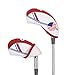 Golf Irons Club Head Covers Wedge Iron Protective Head Cover with Golf White & Blue US Flag Neoprene (White+Pink, 10 pcs)