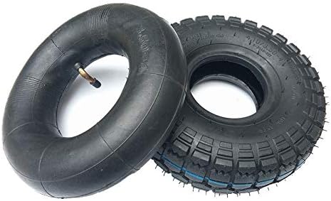 XULONG Electric Scooter Tire, 10 Inch 4.10-3.50-4 Pneumatic Tire Thick Inner Tube + Tire Three-Wheel Four-Wheeled Scooter Tire Replacement