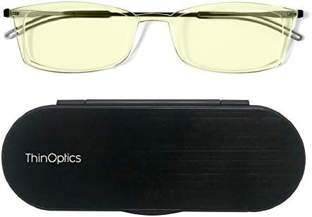ThinOptics unisex adult Milano Aluminum Case + Frontpage Brooklyn Reading  Glasses, Clear Frames Blue Light Filtering, 44 mm US price in Saudi Arabia  | Amazon Saudi Arabia | kanbkam