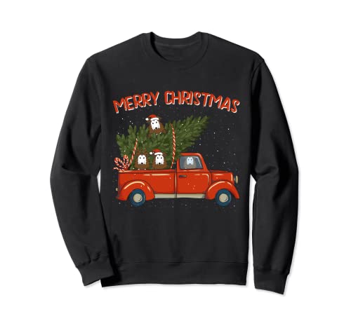 Sheltie Xmas Vintage Red Pickup Retro Truck Sweatshirt