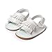 LIVEBOX Infant Baby Girls Moccasins Tassels Premium Soft Rubber Sole Anti-Slip Summer Prewalker Toddler Sandals (S: 0~6 Months, White)