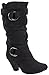 Link Little Girl's Pauline-38 Kitten Heel Boots with Decorative Buckles