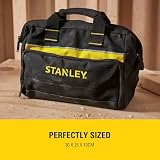 STANLEY Tool Bag 12 in Heavy-Duty 600 Denier Fibric Padded Handles 8 Pockets view 10