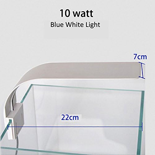 Ultra Bright Aquarium Light Clip Clamp Kit,Plant Coral Reef Lighting Full Spectrum Water Plant Growing Lamp Clamp Kit 10 Watt for Fish Tanksfor Fish Tanks White2 10W