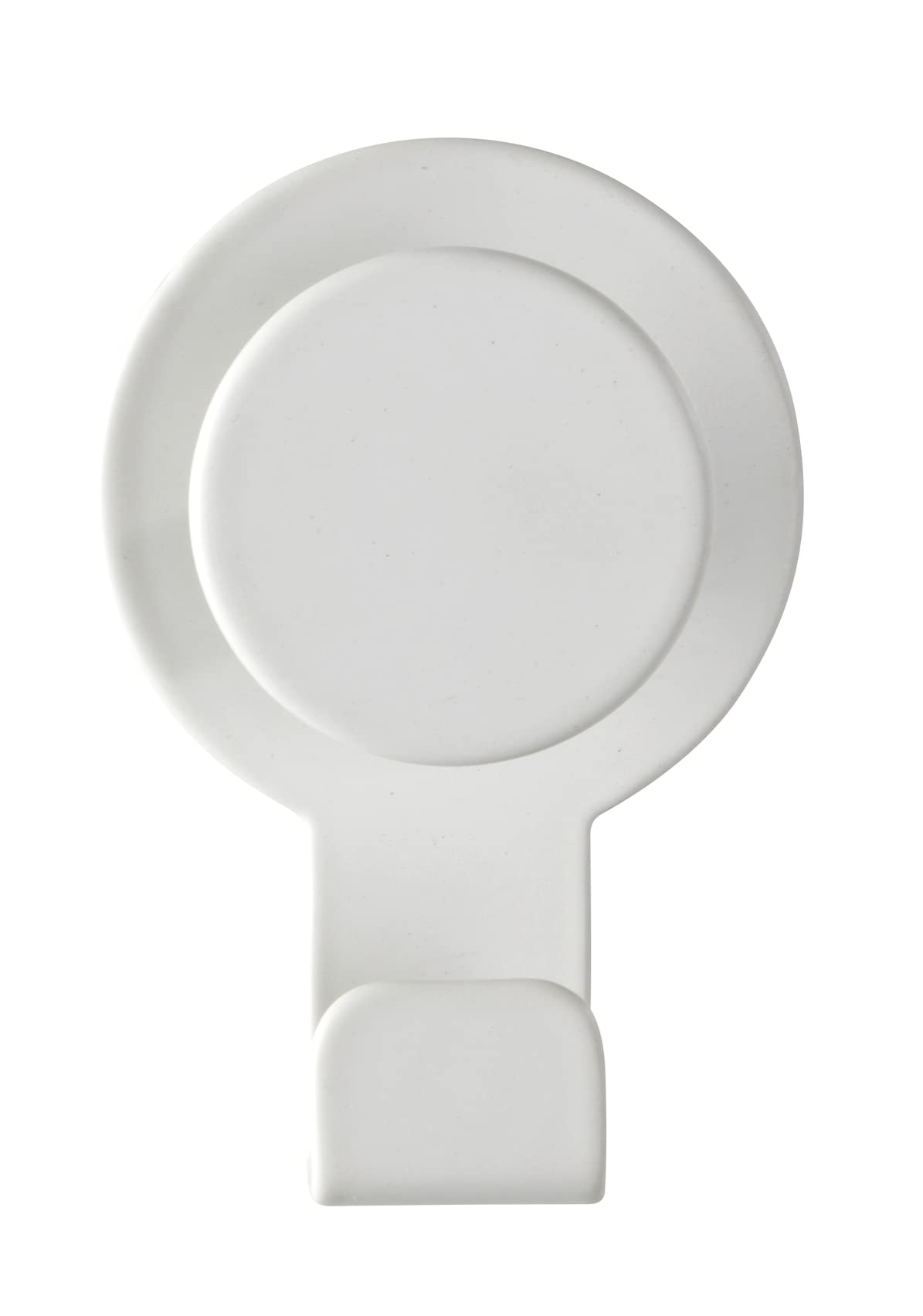 WENKO Blandas Wall Hook Matte White - Adhesive Hooks No Drilling Required Towel Holder Stainless Steel 5 x 7.5 x 2.5 cm White