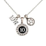 Custom Player ID Soccer Necklace (#10, One Size)