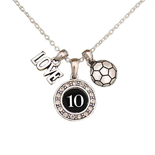 Custom Player ID Soccer Necklace (#10, One Size)