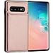 MMHUO Galaxy S10 Wallet Case, Premium PU Leather Galaxy S10 Case with Credit Card Holder Double Magnetic Buttons Flip Shockproof Protective Cover for Samsung Galaxy S10 6.1 Inch (2019) - Rose Gold