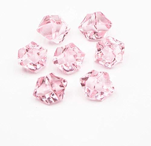 Liying shop Acrylic Ice Rock, 1/2 Inch Acrylic Faux Ice Cubes Crystals Treasure Gems for Table Scatters, Vase Fillers, Fish Tank, Party Decoration, Arts & Crafts (14cm Pink)