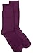 1 Pair of Biagio Solid Dark PURPLE Color Men's COTTON Dress SOCKS