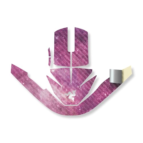 Carbon Fiber Mouse Skin Compatible with Razer Viper V3 Pro - Pink Stars - Premi…