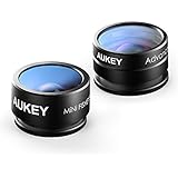 AUKEY Mini Lens Kit 2 in 1 Clip On with 160 Degree Fisheye Lens + 20X Macro Lens For iPhone 6 / 6 Plus, 6s / 6s Plus, iPad Air 2, iPad Mini 4 / 3 / 2, Android Smartphones and Other Tablets